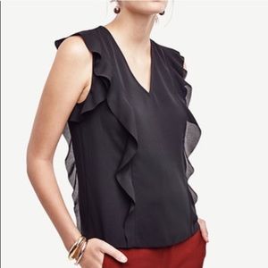 Ann Taylor ruffle shell top